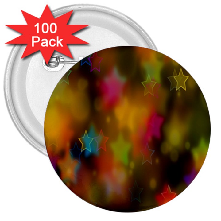 Star Background Texture Pattern 3  Buttons (100 pack) 