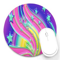 Star Christmas Pattern Texture Round Mousepads by Sapixe