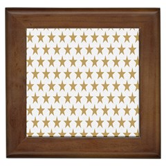 Star Background Gold White Framed Tiles by Sapixe