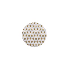 Star Background Gold White 1  Mini Buttons by Sapixe