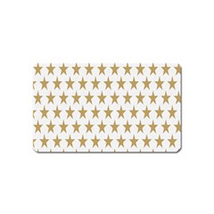 Star Background Gold White Magnet (name Card) by Sapixe