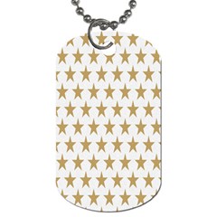 Star Background Gold White Dog Tag (two Sides) by Sapixe