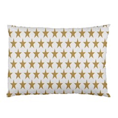 Star Background Gold White Pillow Case by Sapixe