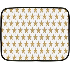 Star Background Gold White Fleece Blanket (mini) by Sapixe