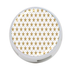 Star Background Gold White 4-port Usb Hub (two Sides)  by Sapixe