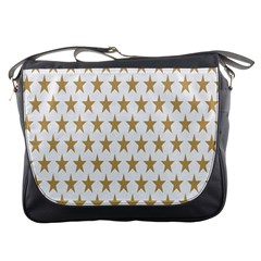 Star Background Gold White Messenger Bags by Sapixe