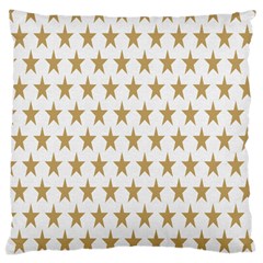 Star Background Gold White Large Cushion Case (one Side)