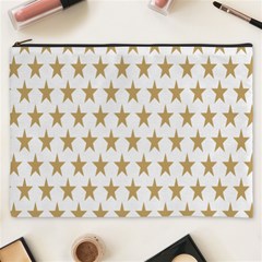 Star Background Gold White Cosmetic Bag (xxxl)  by Sapixe