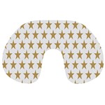 Star Background Gold White Travel Neck Pillows Front