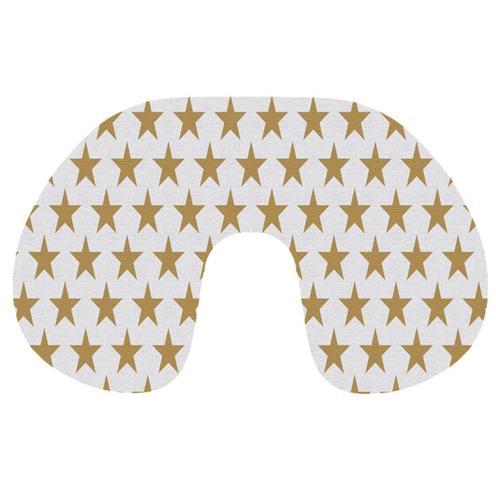 Star Background Gold White Travel Neck Pillows