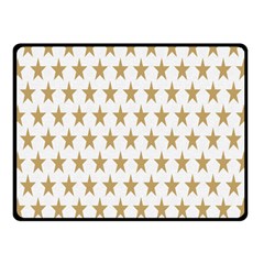 Star Background Gold White Double Sided Fleece Blanket (small)  by Sapixe