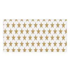 Star Background Gold White Satin Shawl by Sapixe