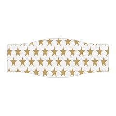 Star Background Gold White Stretchable Headband by Sapixe