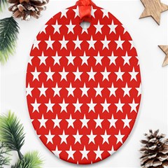 Star Christmas Advent Structure Oval Ornament (two Sides) by Sapixe