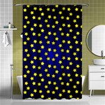 Star Christmas Red Yellow Shower Curtain 48  x 72  (Small)  Curtain(48  X 72 ) - 42.18 x64.8  Curtain(48  X 72 )