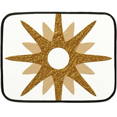 Star Golden Glittering Yellow Rays Double Sided Fleece Blanket (mini)  by Sapixe