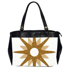 Star Golden Glittering Yellow Rays Office Handbags (2 Sides)  by Sapixe