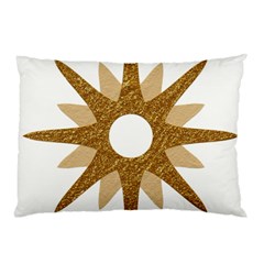 Star Golden Glittering Yellow Rays Pillow Case (two Sides) by Sapixe