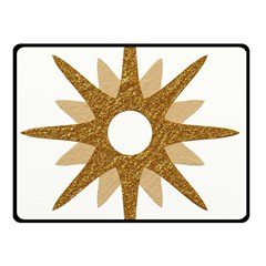 Star Golden Glittering Yellow Rays Double Sided Fleece Blanket (small)  by Sapixe