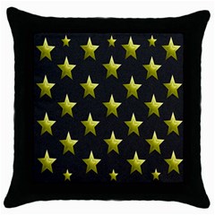 Stars Backgrounds Patterns Shapes Throw Pillow Case (black) by Sapixe