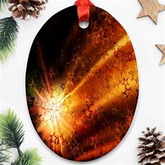 Star Sky Graphic Night Background Ornament (oval) by Sapixe