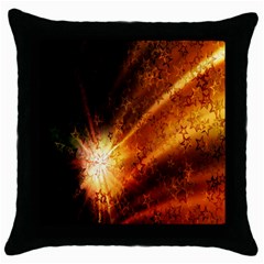 Star Sky Graphic Night Background Throw Pillow Case (black) by Sapixe