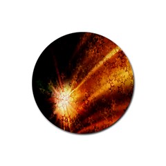 Star Sky Graphic Night Background Rubber Round Coaster (4 Pack)  by Sapixe