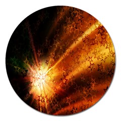 Star Sky Graphic Night Background Magnet 5  (round) by Sapixe