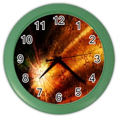 Star Sky Graphic Night Background Color Wall Clocks by Sapixe