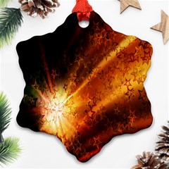 Star Sky Graphic Night Background Ornament (snowflake) by Sapixe