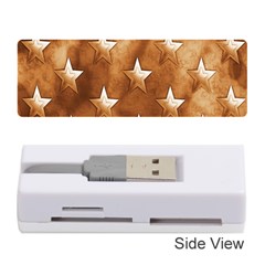 Stars Brown Background Shiny Memory Card Reader (stick)  by Sapixe