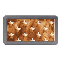 Stars Brown Background Shiny Memory Card Reader (mini) by Sapixe