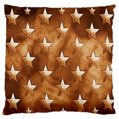 Stars Brown Background Shiny Standard Flano Cushion Case (one Side) by Sapixe