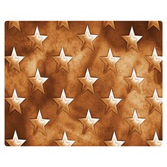 Stars Brown Background Shiny Double Sided Flano Blanket (medium)  by Sapixe