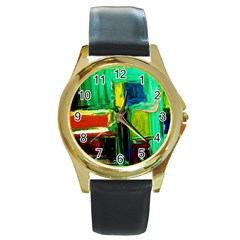 Marakesh 5 Round Gold Metal Watch