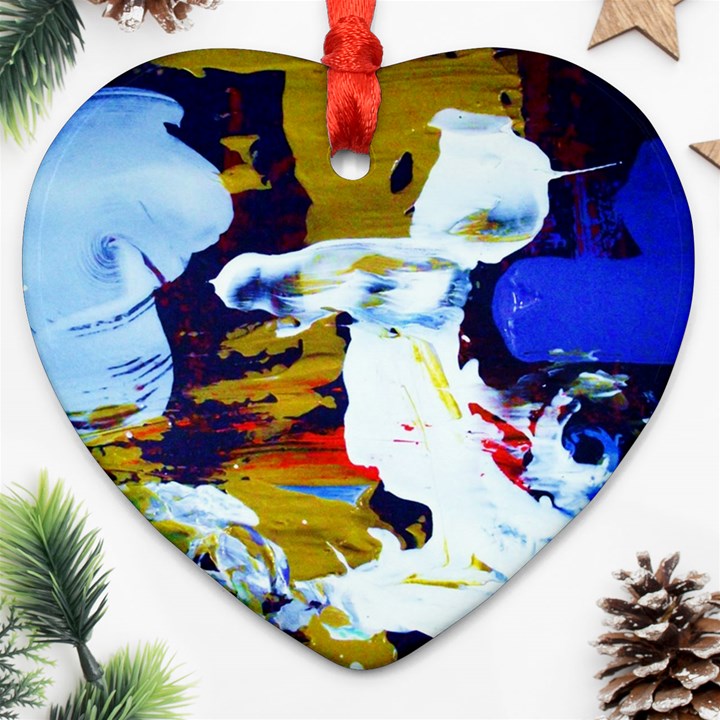 Balboa   Island On A Sand 21 Heart Ornament (Two Sides)