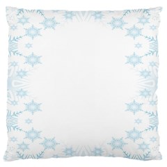 The Background Snow Snowflakes Large Cushion Case (two Sides) by Sapixe