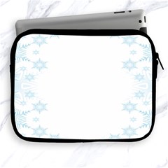 The Background Snow Snowflakes Apple Ipad 2/3/4 Zipper Cases by Sapixe