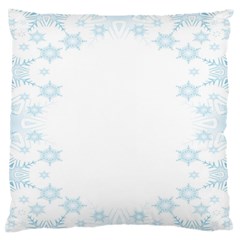 The Background Snow Snowflakes Large Flano Cushion Case (two Sides) by Sapixe