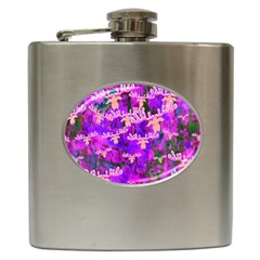 Watercolour Paint Dripping Ink Hip Flask (6 Oz) by Sapixe