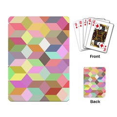 Mosaic Background Cube Pattern Playing Card by Sapixe