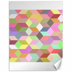 Mosaic Background Cube Pattern Canvas 12  X 16   by Sapixe