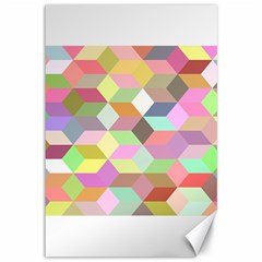 Mosaic Background Cube Pattern Canvas 12  X 18   by Sapixe