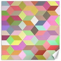 Mosaic Background Cube Pattern Canvas 16  X 16   by Sapixe