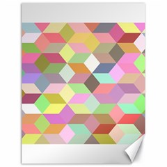 Mosaic Background Cube Pattern Canvas 18  X 24   by Sapixe