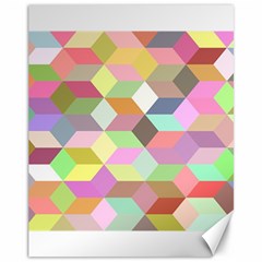 Mosaic Background Cube Pattern Canvas 11  X 14   by Sapixe