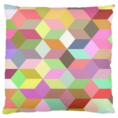 Mosaic Background Cube Pattern Large Cushion Case (two Sides) by Sapixe