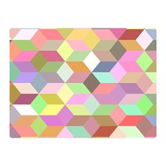 Mosaic Background Cube Pattern Double Sided Flano Blanket (mini) 