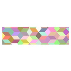 Mosaic Background Cube Pattern Satin Scarf (oblong) by Sapixe