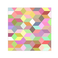 Mosaic Background Cube Pattern Small Satin Scarf (square) by Sapixe